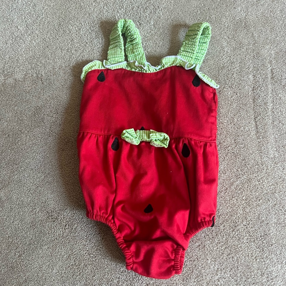 Smock Monkey Watermelon bubble Romper